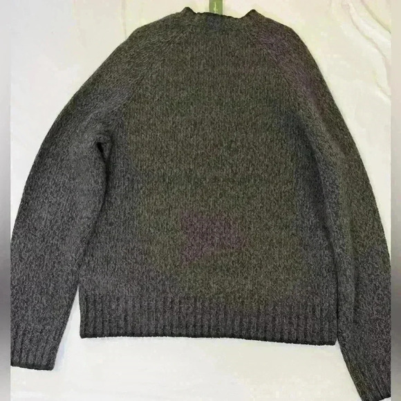 NWT Eddie Bauer Lambs Wool Crew Neck Textured Sweater  Warm in Brown Size Large - Picture 4 of 8